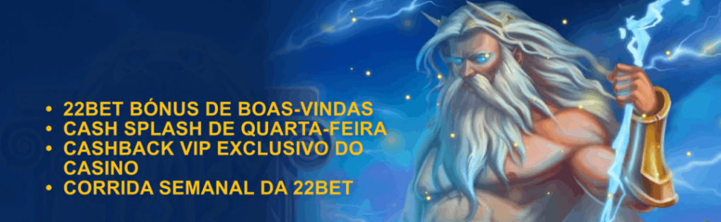 Bónus disponíveis na 22bet