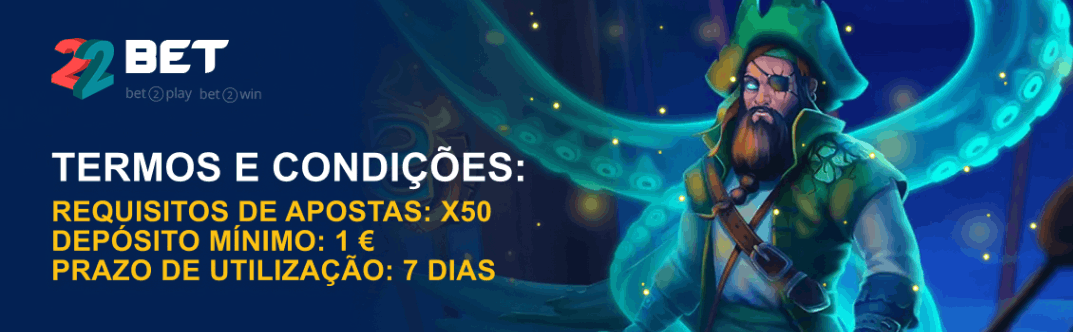 Termos e condições do bónus no 22bet Casino