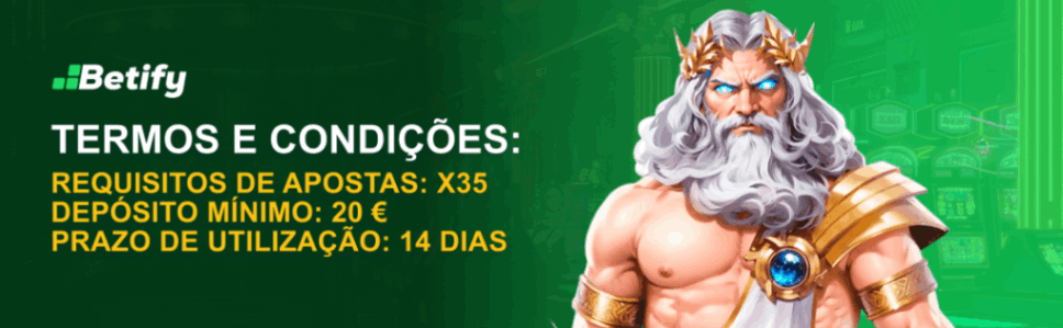 Termos e condições do bónus no Betify Casino