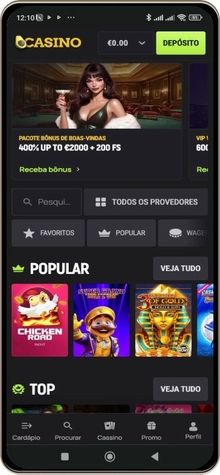 Versão móvel do Avocasino