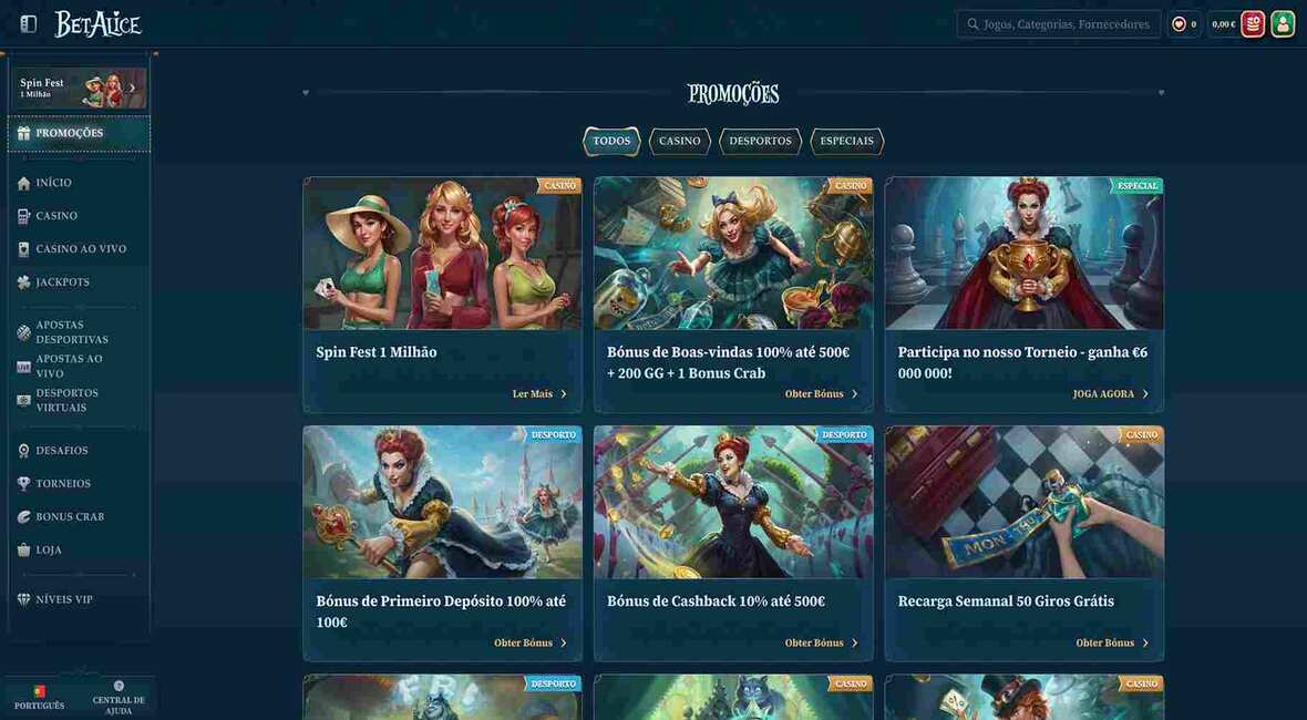 BetAlice Promoções