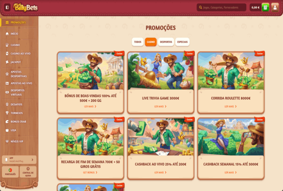 BillyBets Promoções