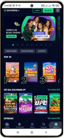 Versão móvel do casino Solverde
