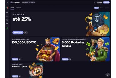 Página de bónus e promoções do site Crypto Leo Casino