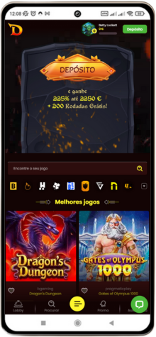 Versão móvel do casino DragonSlots