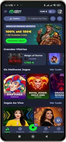 Versão móvel do casino Fridayroll