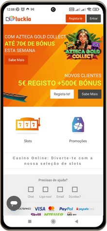 Versão móvel do casino Luckia