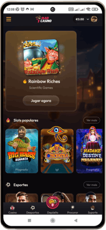 Versão móvel do casino MadCasino