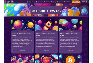 Página de bónus e promoções do site Milkyway Casino