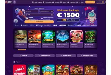 Página principal do site Milkyway Casino