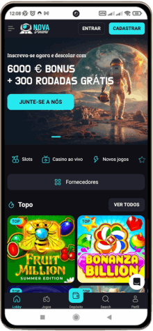 Versão móvel do casino Novadreams