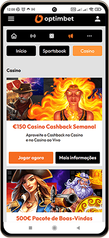 Versão móvel do casino Optimbet
