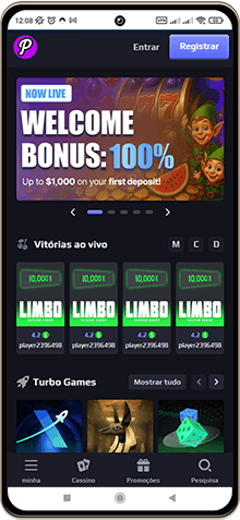 Versão móvel do casino Playoda