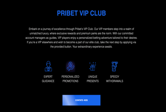 Programa VIP do Pribet Casino