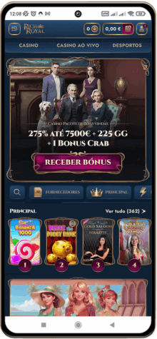 Versão móvel do casino Rich Royal