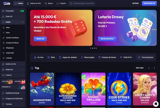 Página principal do SpinAura