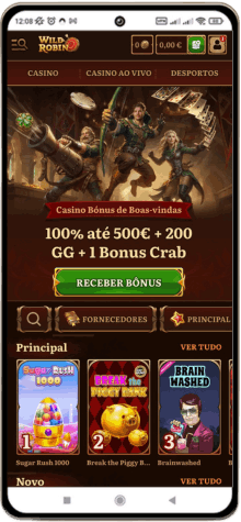 Versão móvel do casino Wild Robin