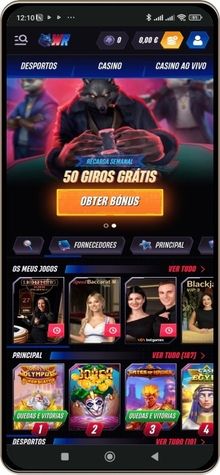 Versão móvel do casino WinRolla