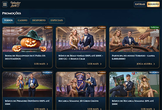 Wonderluck casino Promoções