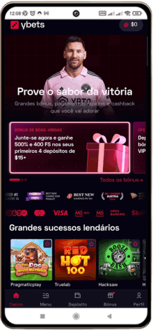 Versão móvel do casino Ybets