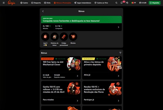 Ginja Casino Promoções