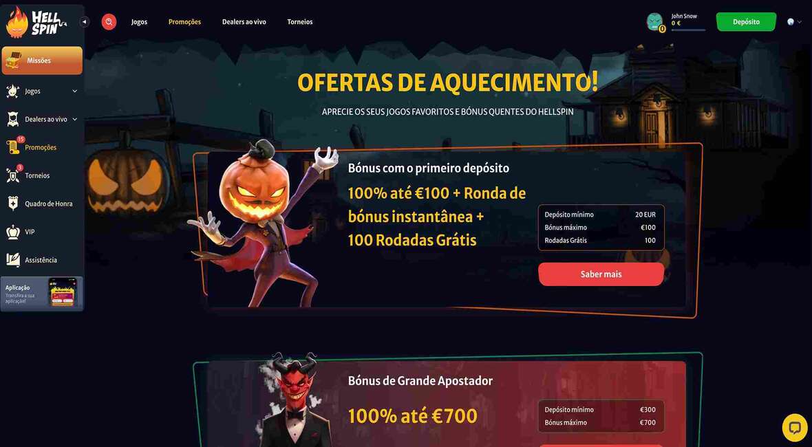 Hell Spin Promoções