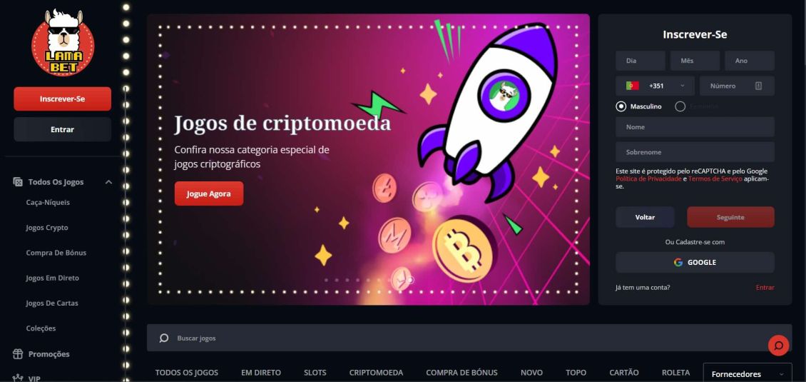Lamabet Casino - processo de registro etapa 3