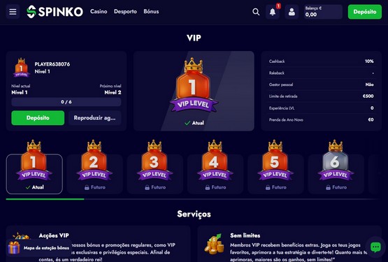 Spinko Casino VIP