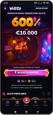 Wildzy casino móvel