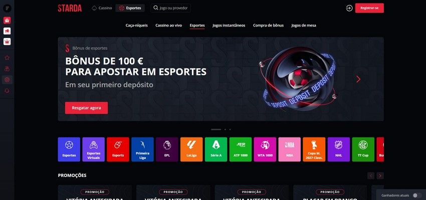 Página principal do Starda