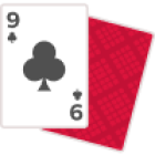 Cartas para o bacará, um jogo popular com o objetivo de marcar cerca de 9 pontos.