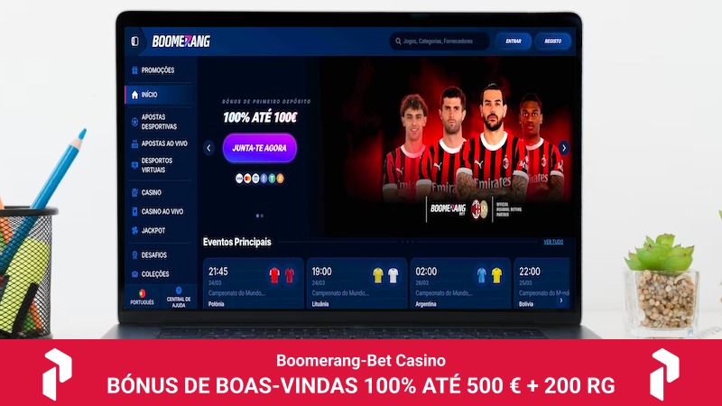 Boomerang-Bet Casino na tela do seu computador