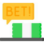 Uma pilha de fichas para jogar num casino e a legenda “Aposta”