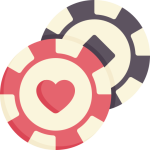 Fichas vermelhas e pretas para jogar num casino