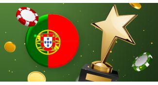 Brasão de Portugal e fichas de casino