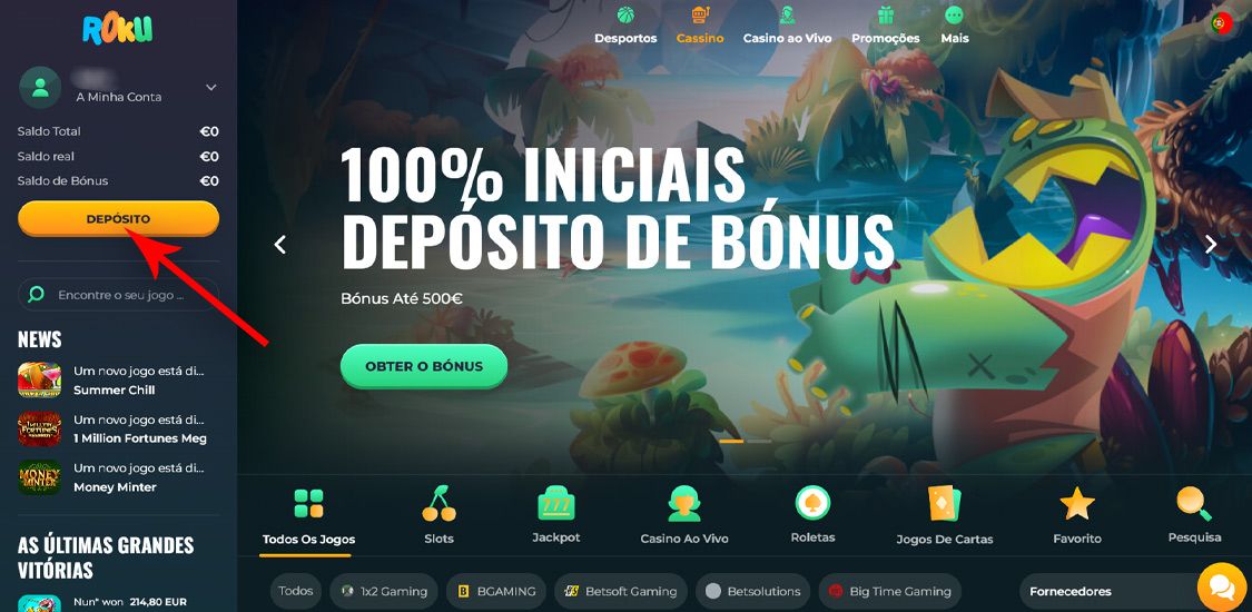 Como efetuar um depósito com Bitcoin – Passo 2