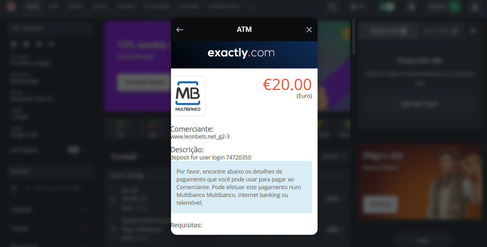 Depósito multibanco - passo 5