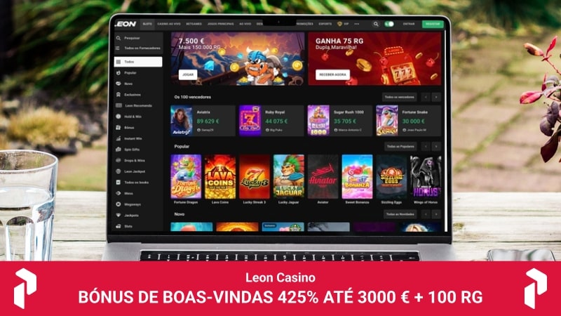 Página principal do casino Leon