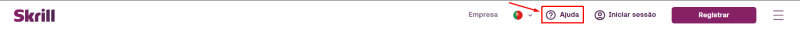 Onde posso encontrar o apoio ao cliente do Skrill em Portugal Passo 1