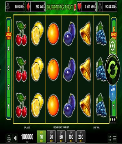 Jogue Slot Online Burning Hot de Amusnet slot online gratuitamente | Casino Portugal