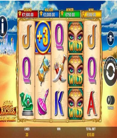 Jogue Slot Sahara Riches Cash Collect, da Playtech slot online gratuitamente | Casino Portugal