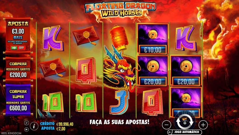 Floating Dragon Wild Horses slot gameplay