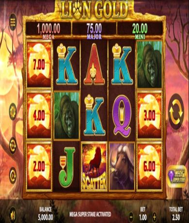Jogue Lion Gold Super Stake Edition, slot online da StakeLogic slot online gratuitamente | Casino Portugal